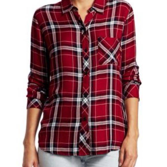Rails women’s Red Plaid Button-Up Shirt - Picture 2 of 6